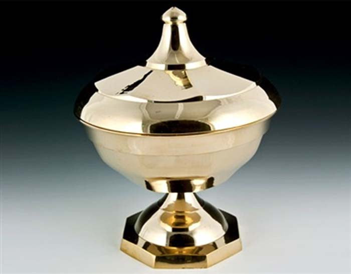 Brass Bowl with Lid - 4.25"D, 5.5"H