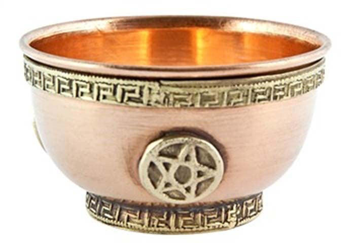 Pentacle Copper Offering Bowl - 3"D