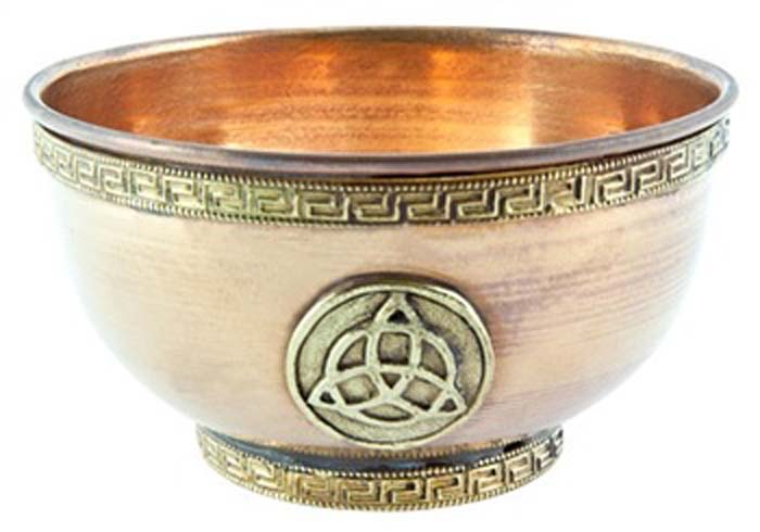 Triquetra Copper Offering Bowl - 4"D