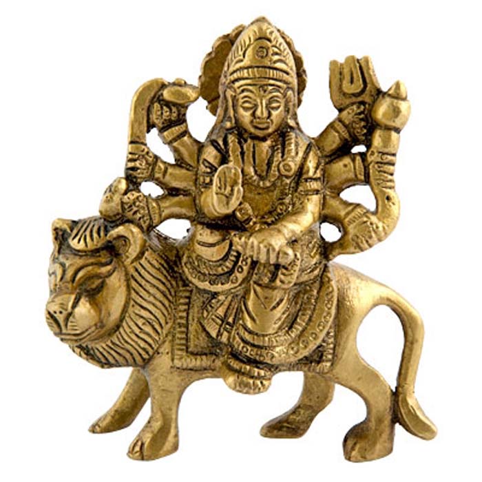 Goddess Kali Durga Statue - 3.5"H, 3.5"W