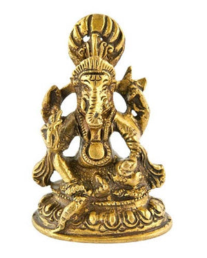 Lord Ganesh Brass Statue - 2.5"H