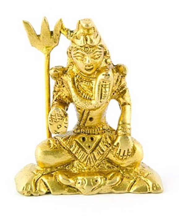 Lord Shiva Brass Statue - 2"H, 1.75"W