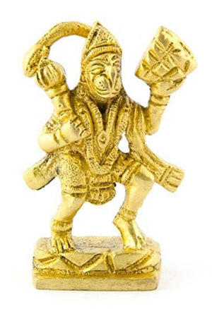 Hanuman Brass Statue - 2.75"H, 1.5"W