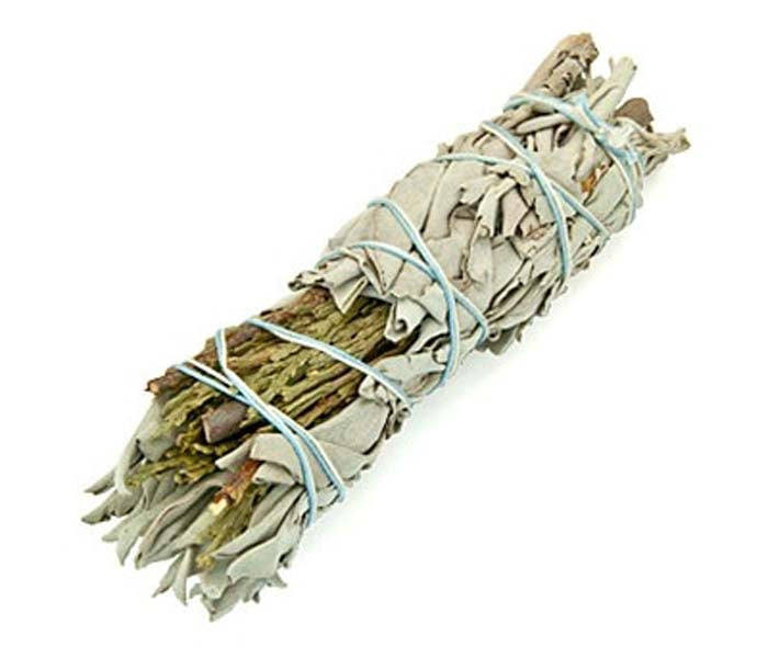 Cedar + White Sage Smudge Stick - 5"L (Small)