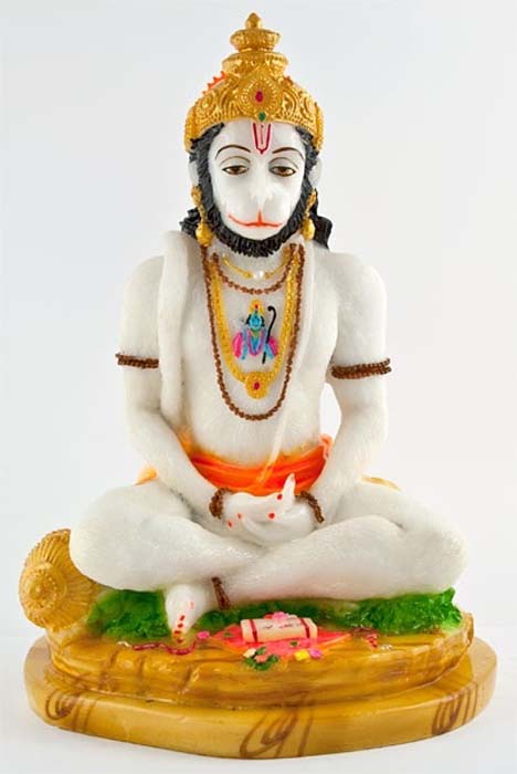 Hanuman Fiberglass Statue - 13"H