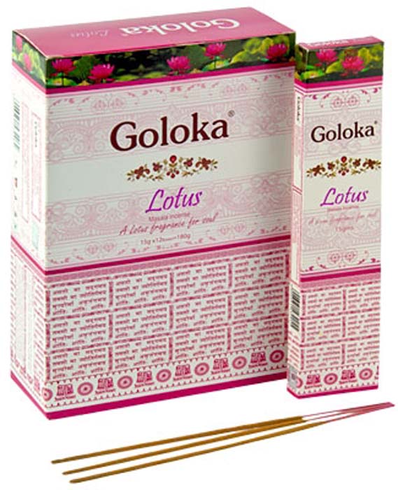 Goloka Lotus Incense - 15 Gram Pack (12 Packs Per Box)