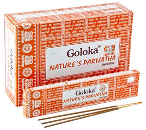 Goloka Nature's Parijatha Incense - 15 Gram Pack (12 Packs Per Box)