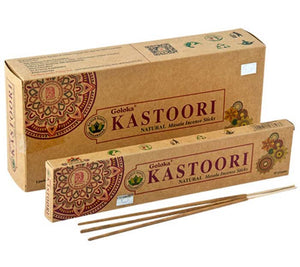 Goloka Organika Kastoori Incense - 15 Gram Pack (6 Packs Per Box)