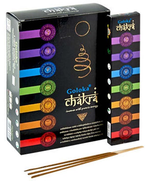 Goloka Chakra Incense - 15 Gram Pack (12 Packs Per Box)