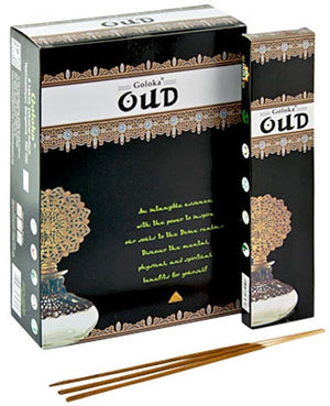 Goloka Oud Incense - 15 Gram Pack (12 Packs Per Box)