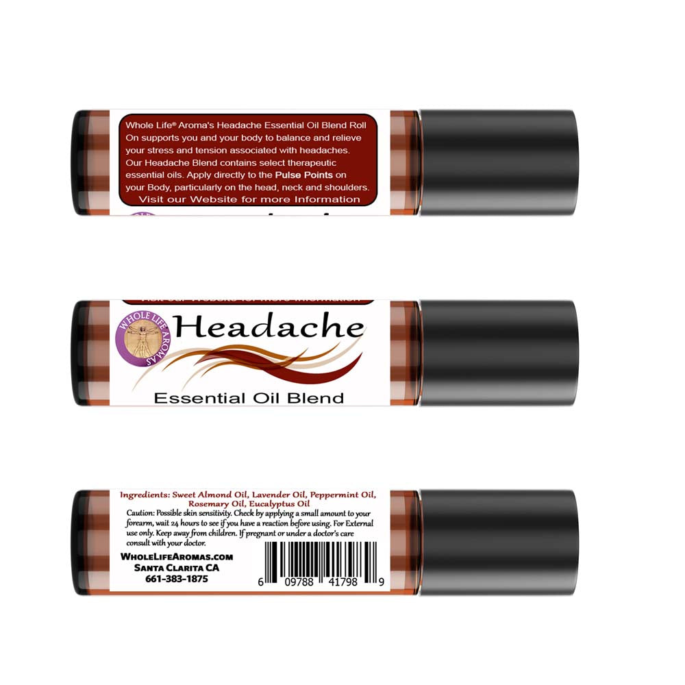 Headache Relief Essential Oil Rollon Blend – 10ml | Migraine Relief | Tension