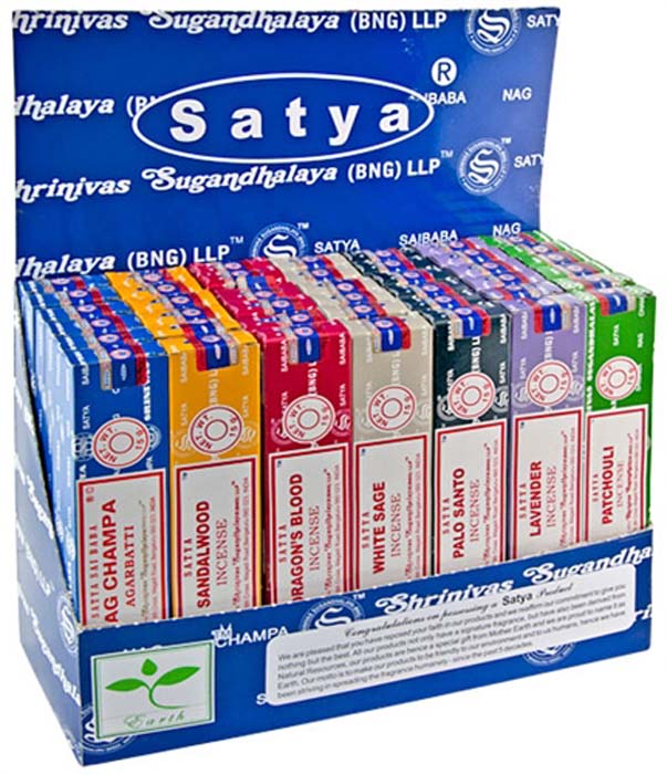 15 Gram Satya Incense Display Set - 42 Packs