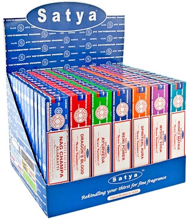 15 Gram Satya Sacred Series #1 Incense Display Set - 84 Packs