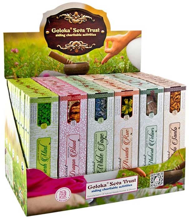 4 Goloka Popular Series Incense Display Set - 72 Packs