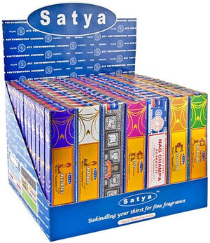 15 Gram Satya Natural Series + Nag Champa Incense Display Set - 84 Packs