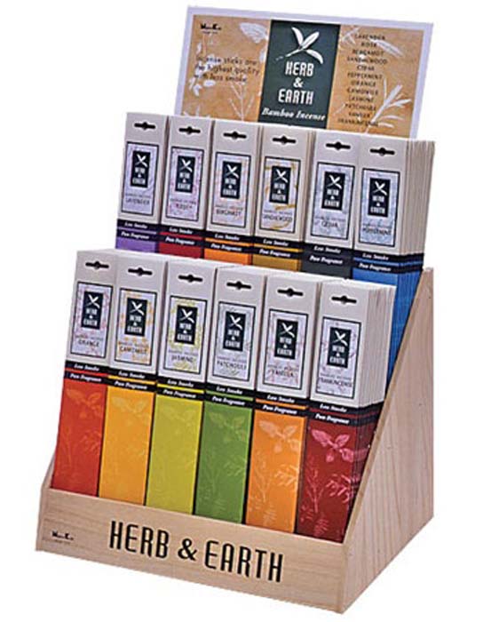 Herb & Earth Incense Display Set - 144 Packs