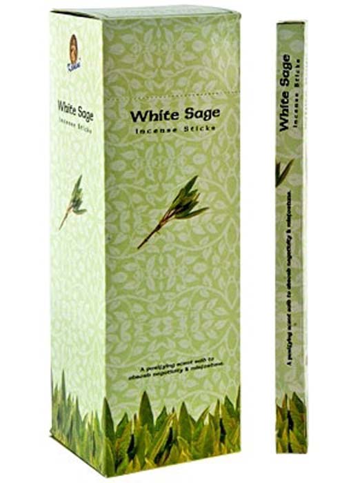 Kamini White Sage Incense - 8 Stick Packs (25 Packs Per Box)