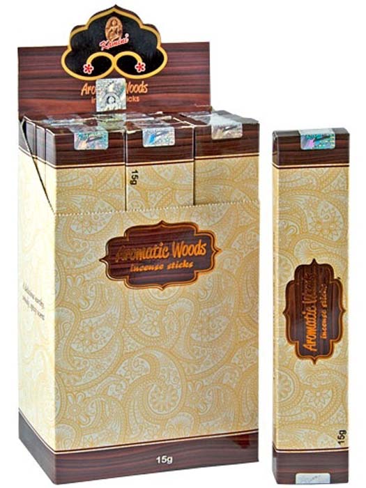 Kamini Aromatic Woods Incense - 15 Gram Pack (12 Per Box)