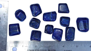 Small Lapis Lazuli Cubes - Set of 6  - .6 inch (approx)