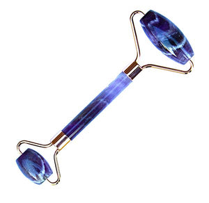 Face Roller Massager - Real Crystals and Gemstones - Massaging Tools for Face, Eyes, Chin, Neck