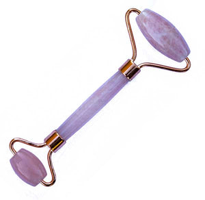 Face Roller Massager - Real Crystals and Gemstones - Massaging Tools for Face, Eyes, Chin, Neck