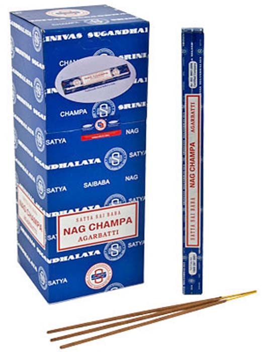 Satya Nag Champa Incense - 10 Gram Pack (25 Packs Per Box)