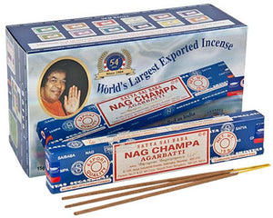 Satya Nag Champa Incense - 15 Gram Pack (12 Packs Per Box)