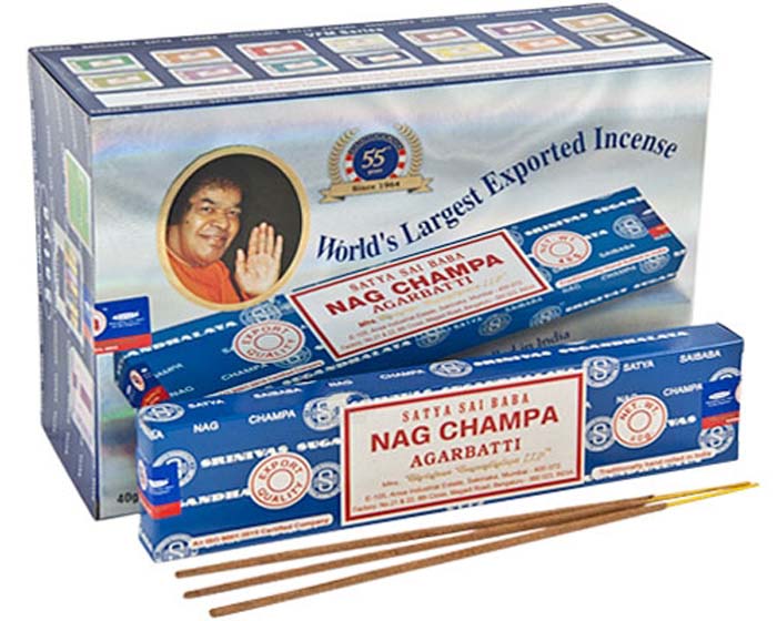 Satya Nag Champa Incense - 40 Gram Pack (12 Packs Per Box)