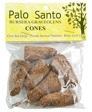 Palo Santo Wood Incense Cones - 1.5"L (pack of 6)