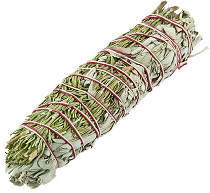 Rosemary + White Sage Smudge Stick - 8"L (Large)