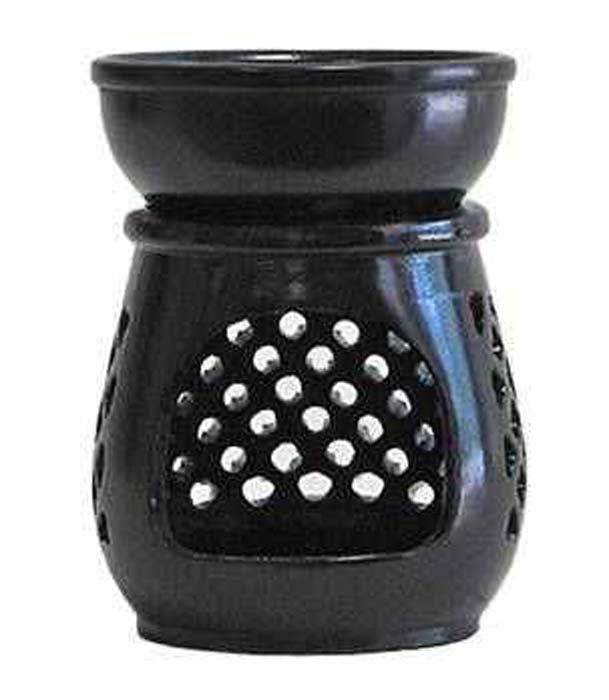 Soapstone Aroma Lamp Black - 3.5"H