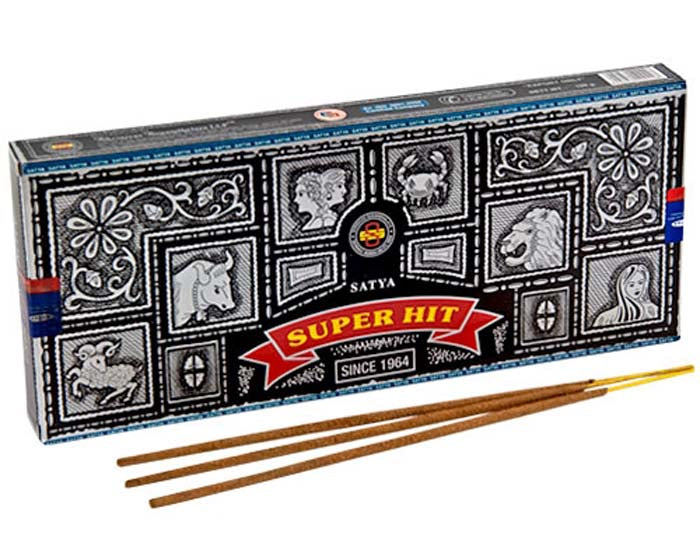 Satya Super Hit Incense - 100 Gram Pack - Sold as as Set of  6