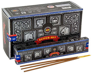 Satya Super Hit Incense - 15 Gram Pack (12 Packs Per Box)
