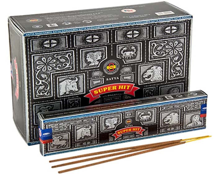 Satya Super Hit Incense - 40 Gram Pack (12 Packs Per Box)