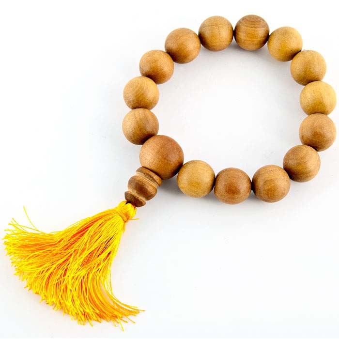 14mm Tibetan Sandalwood Fine Stretch Bracelet