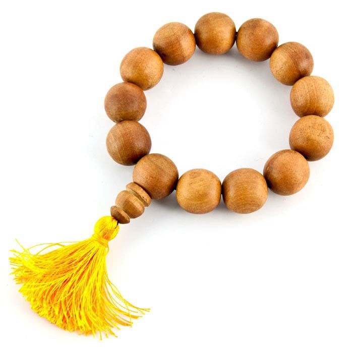 16mm Tibetan Sandalwood Fine Stretch Bracelet