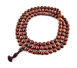 12mm Tibetan Red Sandalwood Superfine Prayer Mala - 108 Beads