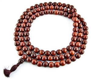 16mm Tibetan Red Sandalwood Superfine Prayer Mala - 108 Beads