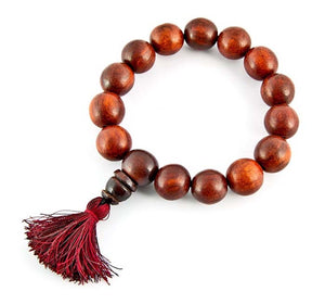 14mm Tibetan Red Sandalwood Fine Stretch Bracelet