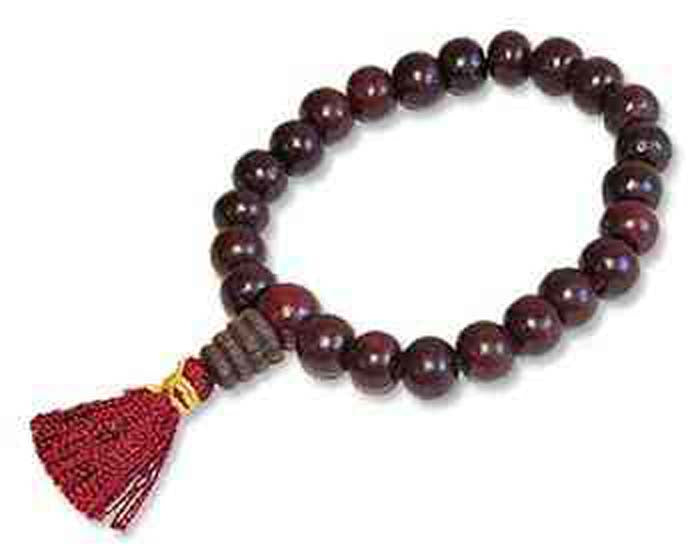 Tibetan Red Sandal Stretch Bracelet - Sold as as Set of  2