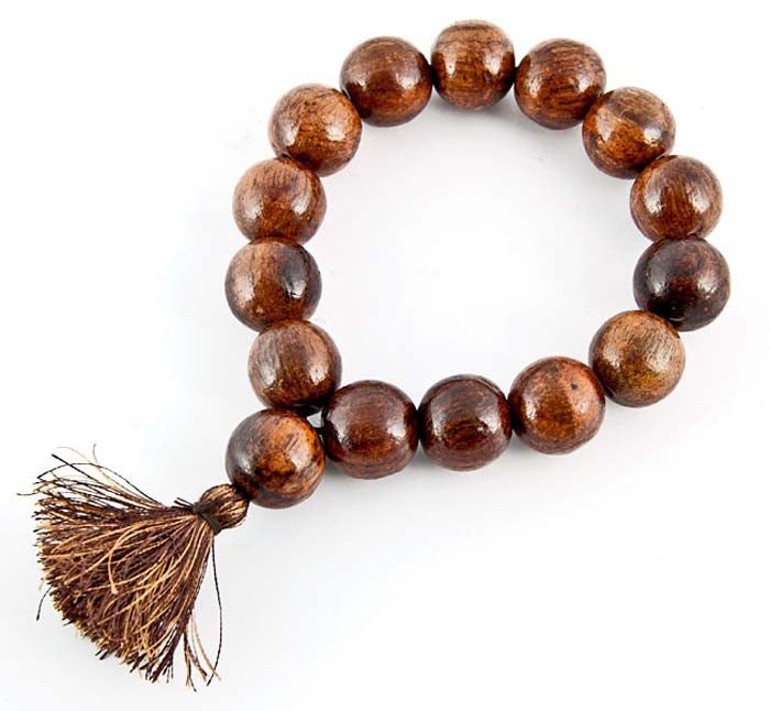 16mm Sheesham Wood Stretch Bracelet - Set of 2