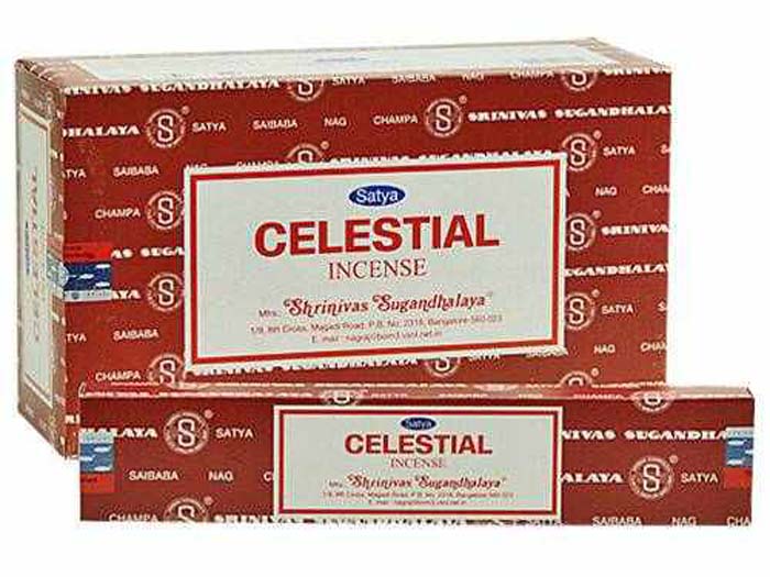 Satya Celestial Incense - 15 Gram Pack (12 Packs Per Box)