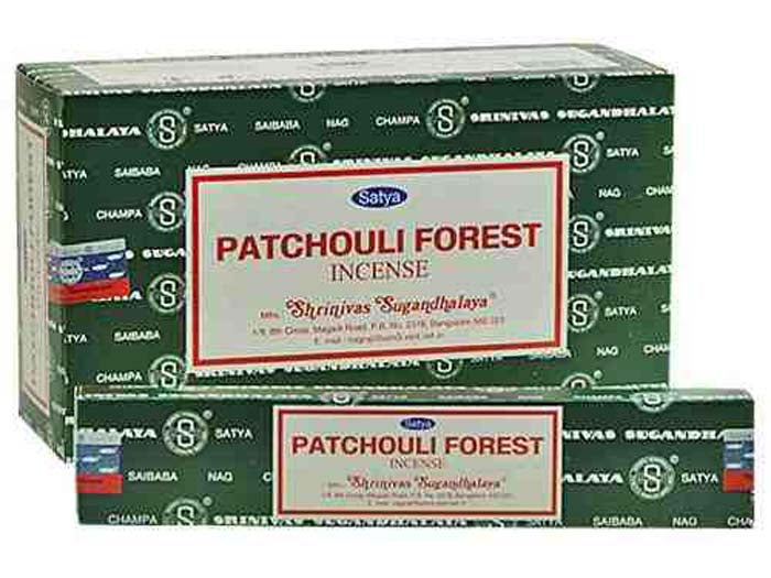 Satya Patchouli Forest Incense - 15 Gram Pack (12 Packs Per Box)
