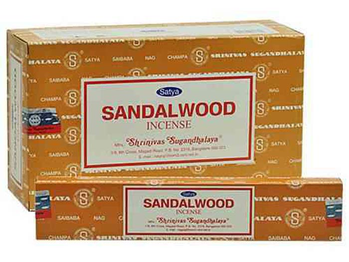 Satya Sandalwood Incense - 15 Gram Pack (12 Packs Per Box)