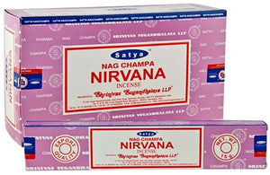Satya Nirvana Incense - 15 Gram Pack (12 Packs Per Box)