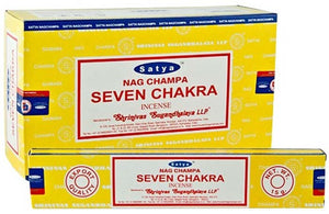 Satya Seven Chakra Incense - 15 Gram Pack (12 Packs Per Box)