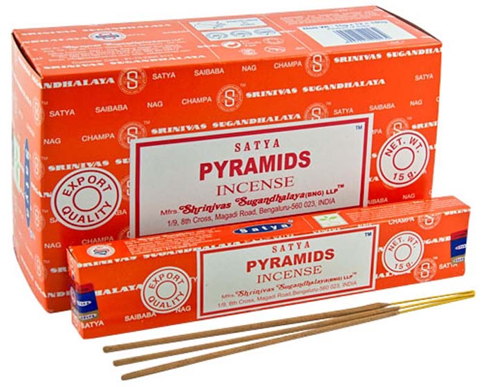 Satya Pyramids Incense - 15 Gram Pack (12 Packs Per Box)