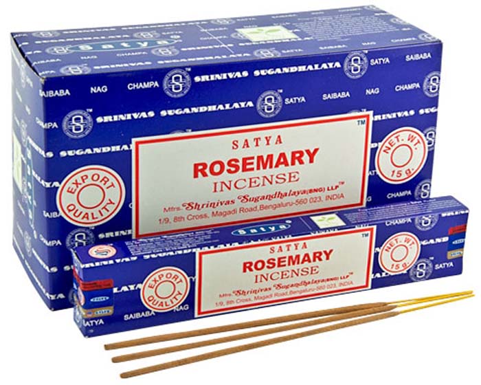 Satya Rosemary Incense - 15 Gram Pack (12 Packs Per Box)
