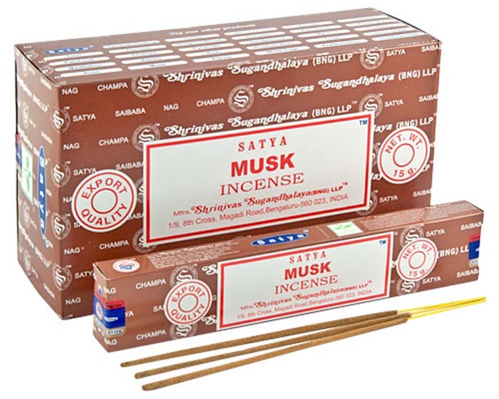 Satya Musk Incense - 15 Gram Pack (12 Packs Per Box)