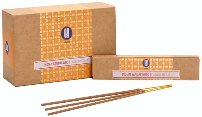 Srinivas Indian Sandalwood Incense - 15 Gram Pack (12 Packs Per Box)